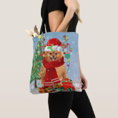 Pommeren met kerstcadeautjes tote bag (Dichtbij)