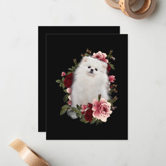 Pommeren met ventilator notitiekaartje (Voorkant / Achterkant in situ)