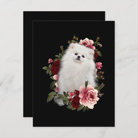 Pommeren met ventilator notitiekaartje (Voorkant / Achterkant)