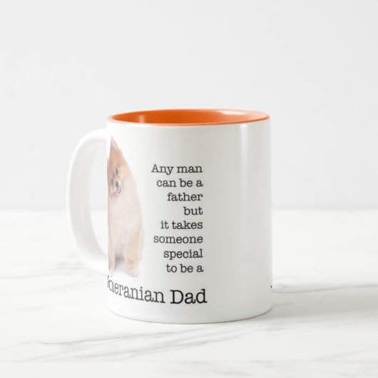 Pommeren Mok pappa (Voorkant links)