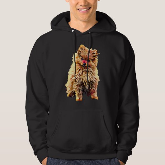 Pommeren olieverf hoodie (Voorkant)