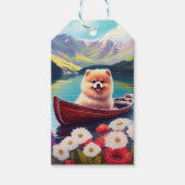 Pommeren op een peddel: een Schilderachtig avontuu Cadeaulabel (Voorkant)