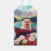 Pommeren op een peddel: een Schilderachtig avontuu Cadeaulabel (Achterkant)