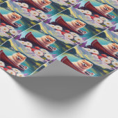 Pommeren op een peddel: een Schilderachtig avontuu Cadeaupapier (Hoek)