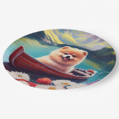 Pommeren op een peddel: een Schilderachtig avontuu Papieren Bordje (Gekanteld)