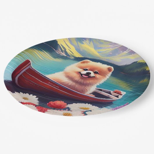 Pommeren op een peddel: een Schilderachtig avontuu Papieren Bordje (Gekanteld)