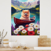 Pommeren op een peddel: een Schilderachtig avontuu Poster (Keuken)