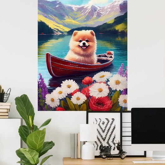 Pommeren op een peddel: een Schilderachtig avontuu Poster (Thuiskantoor)