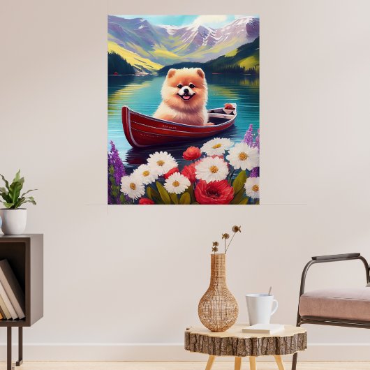 Pommeren op een peddel: een Schilderachtig avontuu Poster (Woonkamer 3)