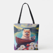 Pommeren op een peddel: een Schilderachtig avontuu Tote Bag (Achterkant)