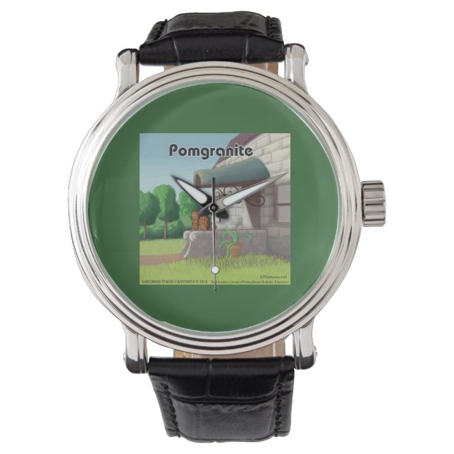 Pommeren op graniet (PomGranite) Funny Watch Horloge (Voorkant)