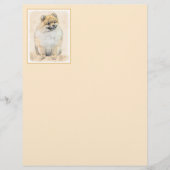 Pommeren (Oranje) schilderen - Oorspronkelijke hon (Voorkant)