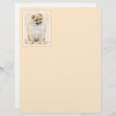 Pommeren (Oranje) schilderen - Oorspronkelijke hon (Voorkant / Achterkant)