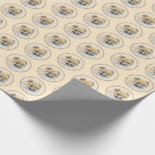 Pommeren (Oranje) schilderen - Oorspronkelijke hon Cadeaupapier (Hoek)