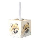 Pommeren (Oranje) schilderen - Oorspronkelijke hon Decoratie (Achter hoekig)