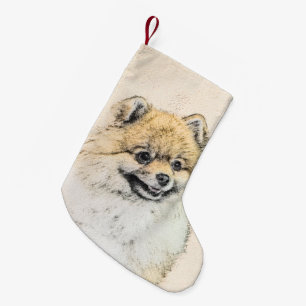 Pommeren (Oranje) schilderen - Oorspronkelijke hon Kleine Kerstsok