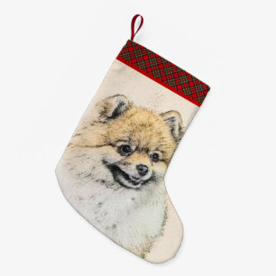 Pommeren (Oranje) schilderen - Oorspronkelijke hon Kleine Kerstsok