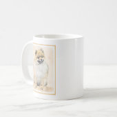 Pommeren (Oranje) schilderen - Oorspronkelijke hon Koffiemok (Voorkant links)