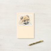 Pommeren (Oranje) schilderen - Oorspronkelijke hon Post-it® Notes (Op bureau)