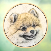 Pommeren (Oranje) schilderen - Oorspronkelijke hon Raamsticker (Vel 3)