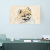 Pommeren (Oranje) schilderen - Oorspronkelijke hon Spandoek (Beurs)