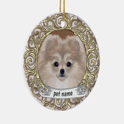 Pommeren ornament van Dog Loving Memory (Rechts)