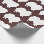 Pommeren pakpapier wit silhouet bruin (Hoek)