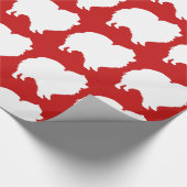 Pommeren pakpapier wit silhouet rood (Hoek)