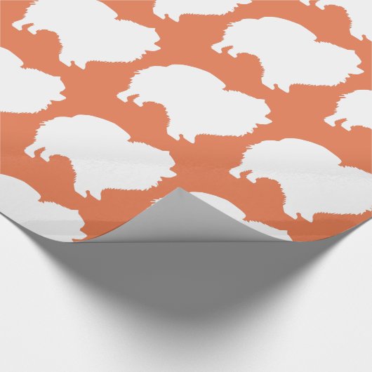 Pommeren pakpapier wit silhouet sinaasappel (Hoek)