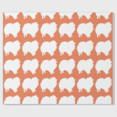 Pommeren pakpapier wit silhouet sinaasappel (Vlak)