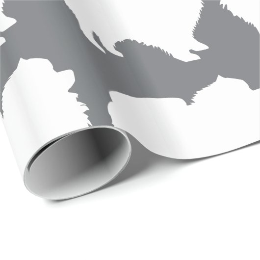 Pommeren pakpapier wit silhouette grijs (Rol Hoek)