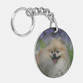 Pommeren Panting Sleutelhanger (Voorkant Links)