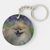 Pommeren Panting Sleutelhanger (Achterkant)