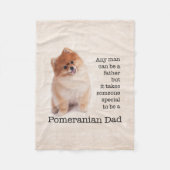 Pommeren Papa Fleece Blanket (Voorkant)