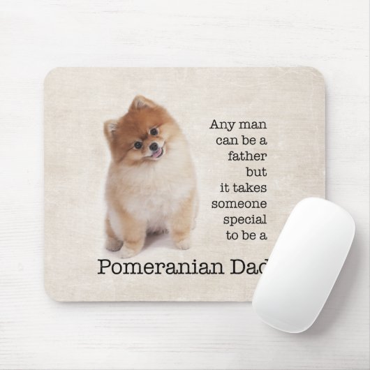 Pommeren Papa Mousepad Muismat (Met muis)