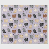 Pommeren Paw-prints en Botten van honden die  wikk Cadeaupapier (Vlak)