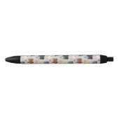 Pommeren Paw-prints en Dog Botten Black Ink Pen (Voorkant)