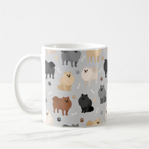 Pommeren Paw-prints en Dog Botten Coffee-Mok Koffiemok