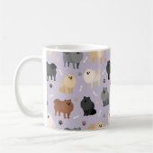 Pommeren Paw-prints en Dog Botten Coffee-Mok Koffiemok (Links)