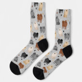 Pommeren Paw-prints en Dog-Botten Sokken (Links)