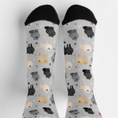 Pommeren Paw-prints en Dog-Botten Sokken (Top)