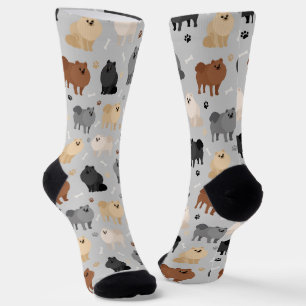 Pommeren Paw-prints en Dog-Botten Sokken