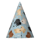 Pommeren Paw-prints en honden-Botten Feesthoedjes (Achterkant)