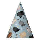 Pommeren Paw-prints en honden-Botten Feesthoedjes (Links)