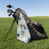 Pommeren Paw-prints en honden-Botten Golfhanddoek (Groen)