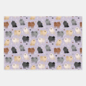 Pommeren Paw-prints en honden-Botten Inpakpapier Vel (Voorkant 2)