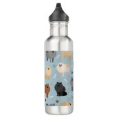 Pommeren Paw-prints en honden-Botten Waterfles (Rechts)