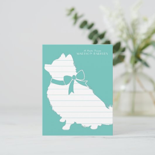 Pommeren Pom Dog Puppy Bedankkaart (Staand voorkant)