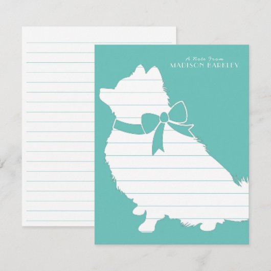 Pommeren Pom Dog Puppy Bedankkaart (Voorkant / Achterkant)