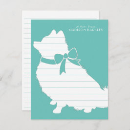 Pommeren Pom Dog Puppy Bedankkaart